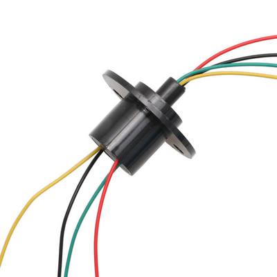 Engineering Plastics Conductive Slip Ring OD 22mm 360 Degree Unlimited Rotation 4 Wire 5A High Current Electric Slip Ring Rotary Joint Connector