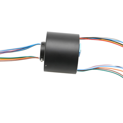 Diameter 25.4mm 12CH 10A Gold/Gold Hole High Current Conductive Slip Ring Through Hole Cavity Shaft Slip Ring With Aluminum Alloy Shell