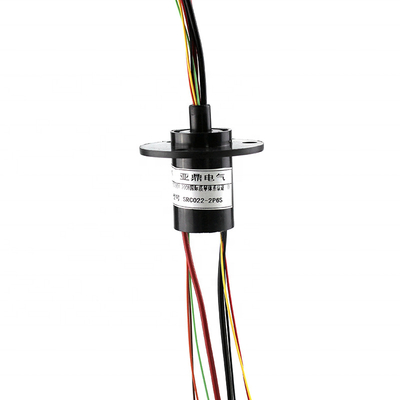 Engineering Plastics Collector Capsule Center Tiny Slip Ring Models With Flange SRC022-2P6S