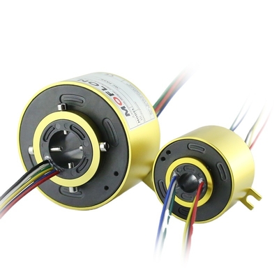 Aluminum Alloy 30.00mm Electrical Through Bored Slip Rings MT030 Series Through Hole Sliding Ring Design