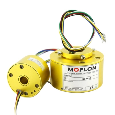 Precious Metal: Gold-Gold Through Bored Slip Ring, 24 Circuits, Hole 60mm Precision Mercury Electric Rotating Joint Slip Ring Supplier