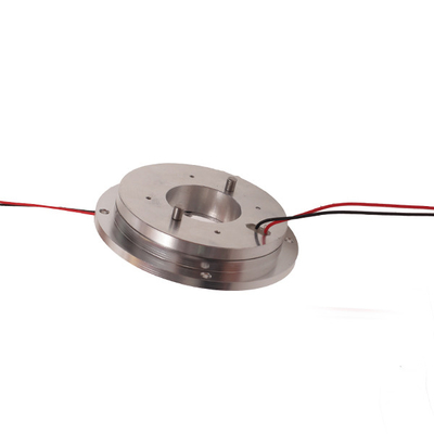 Pancake Slip Ring Through Bored Pancake Slip Ring, 2 Channel 2A Via 30mm, For Rotary Table