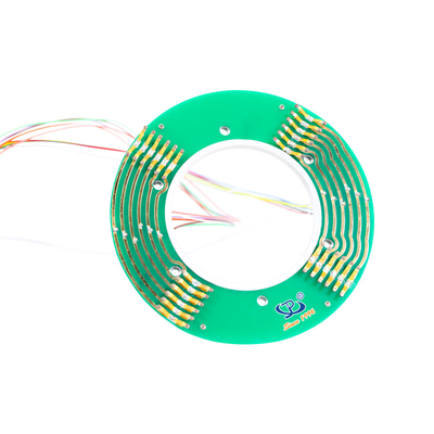 Precious Metal Pancake Slip Ring, 8 Circuits 3A Hole Size 60mm, For Robots, PCB Slip Ring